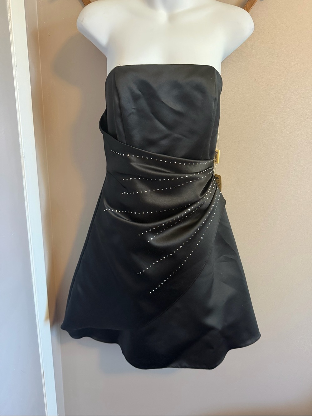 VTG Jessica Whimsigoth Prom Dress Strapless Rhinestone Boned Bodice 6 NWT
